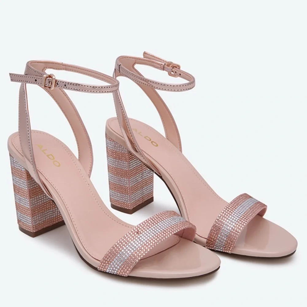 ALDO ROSE GOLD HEELS - Picture 1 of 6